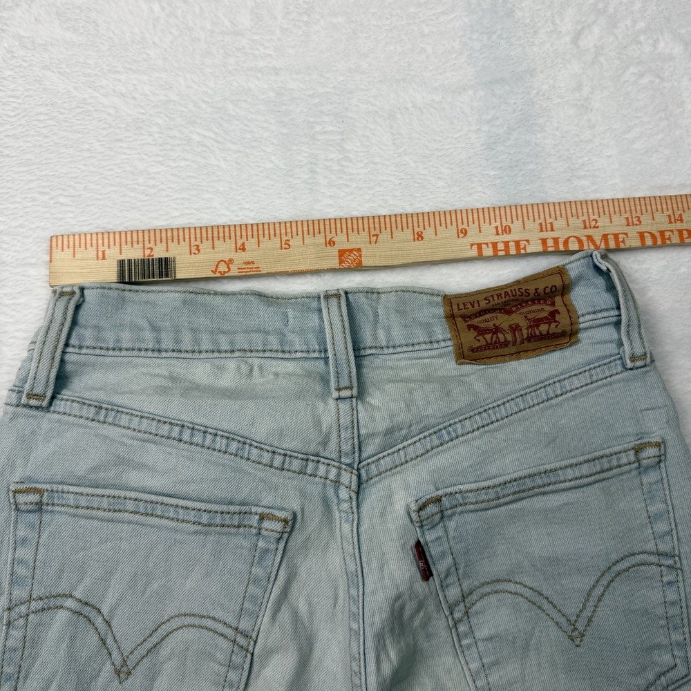 Levi's High Waisted Taper Jeans Women's 25 Light Wash Denim Classic - Flaws - Picture 3 of 11